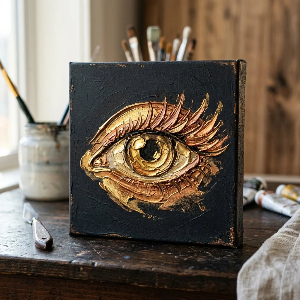 Metallic Canvas Drying