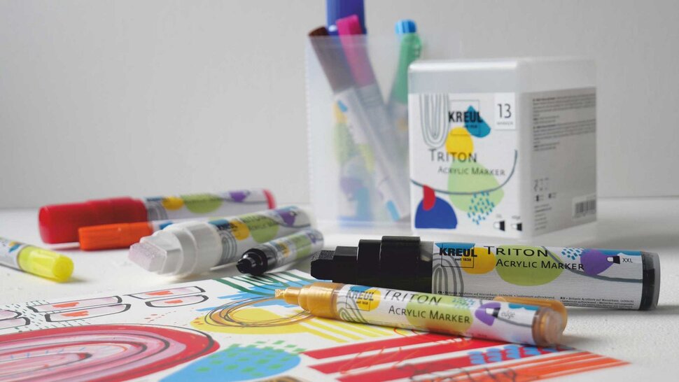 From Sketching to Painting: KREUL Triton Acrylic Markers Keep Pace with You