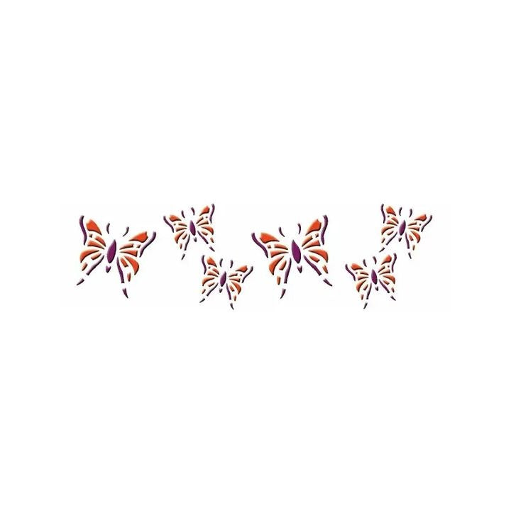 3D Butterfly Stencil 13x40 cm
