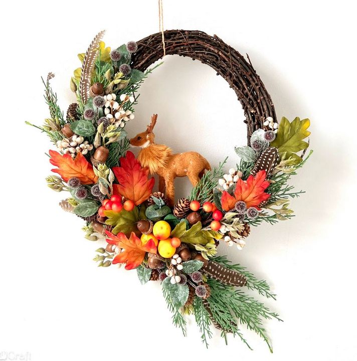 3D Decorative Brown Berry Branches, Set of 4