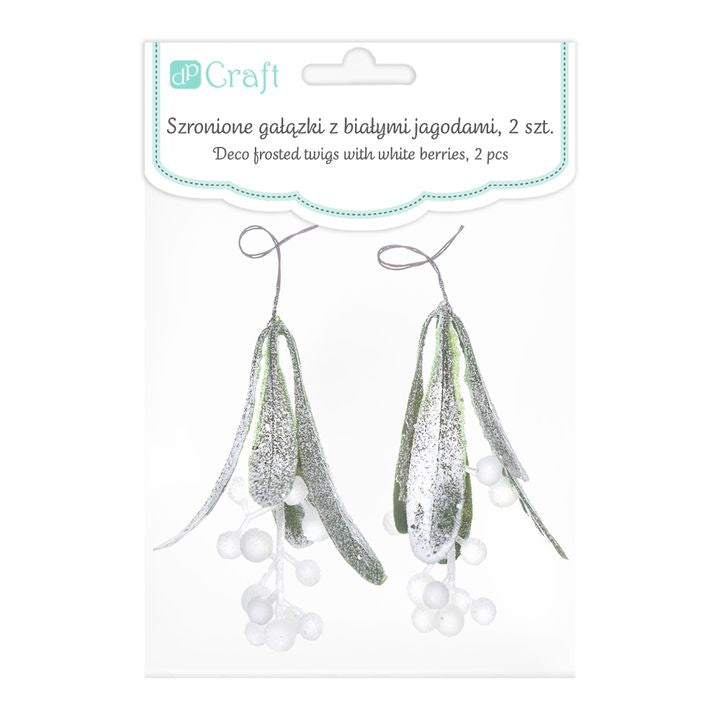 3D Decorative Mistletoe Branches, Set of 2