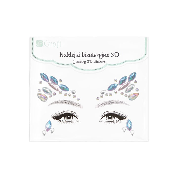 3D Face Stickers with Gems – Night Beauty
