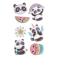 3D Puffy Stickers | Pandas, Set of 7
