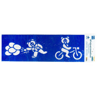 3D Teddy Bear with Balloons Stencil, 13x40 cm