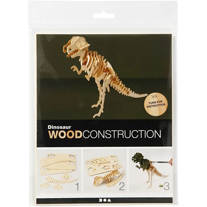 3D Wooden Dinosaur Model