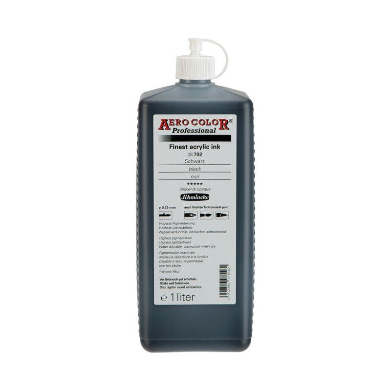 Acrylic Ink Schmincke AERO COLOR Professional 1 l – 702 Black