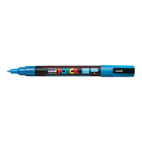 Acrylic Marker UNI POSCA PC-3ML 0.9 - 1.3 mm Glitter – light blue (L8