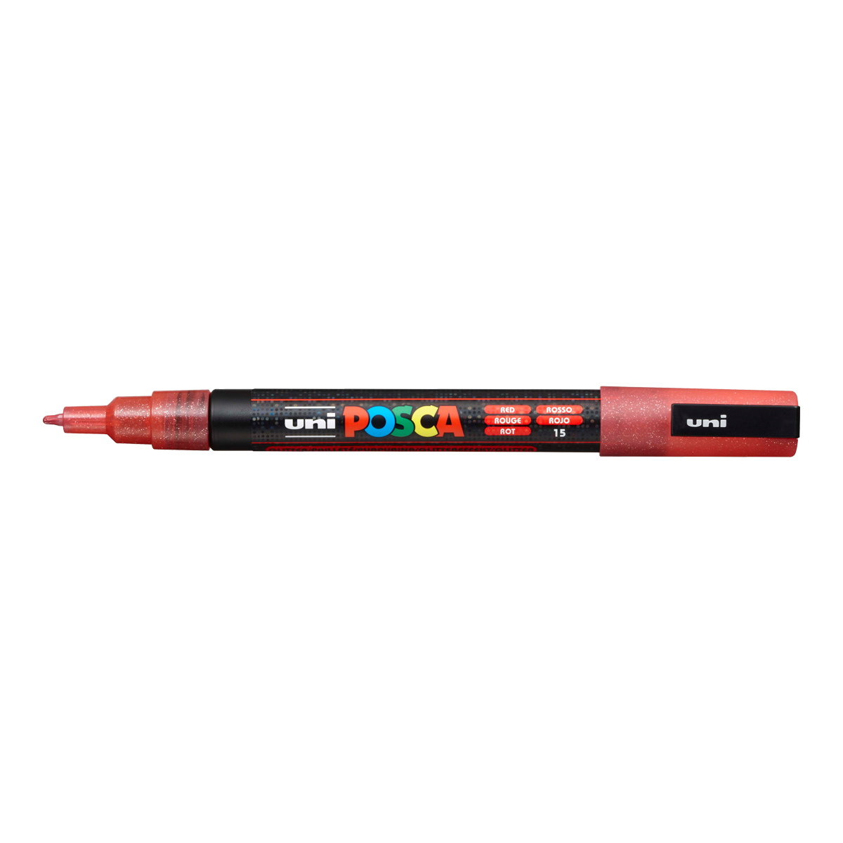 Acrylic Marker UNI POSCA PC-3ML 0.9 - 1.3 mm Glitter – red (L15