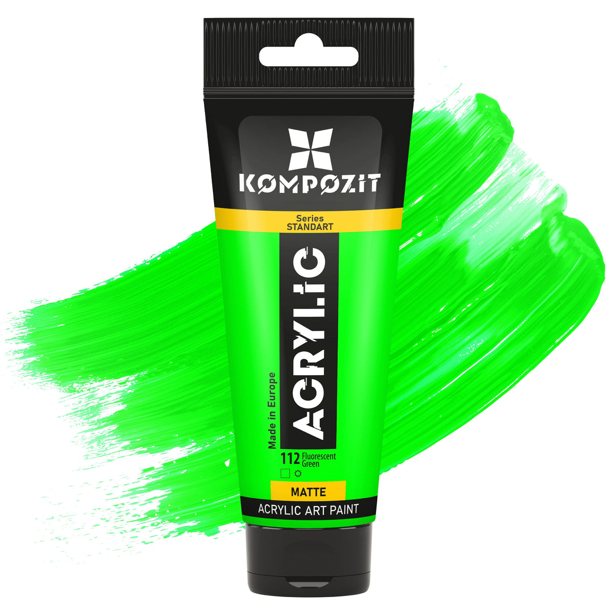 Acrylic Paint Kompozit STANDART Fluorescent 75 ml – 112 Fluorescent Green