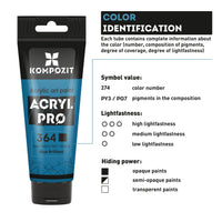 Acrylic Paint Set Kompozit ACRYL PRO BOX 73 x 75 ml