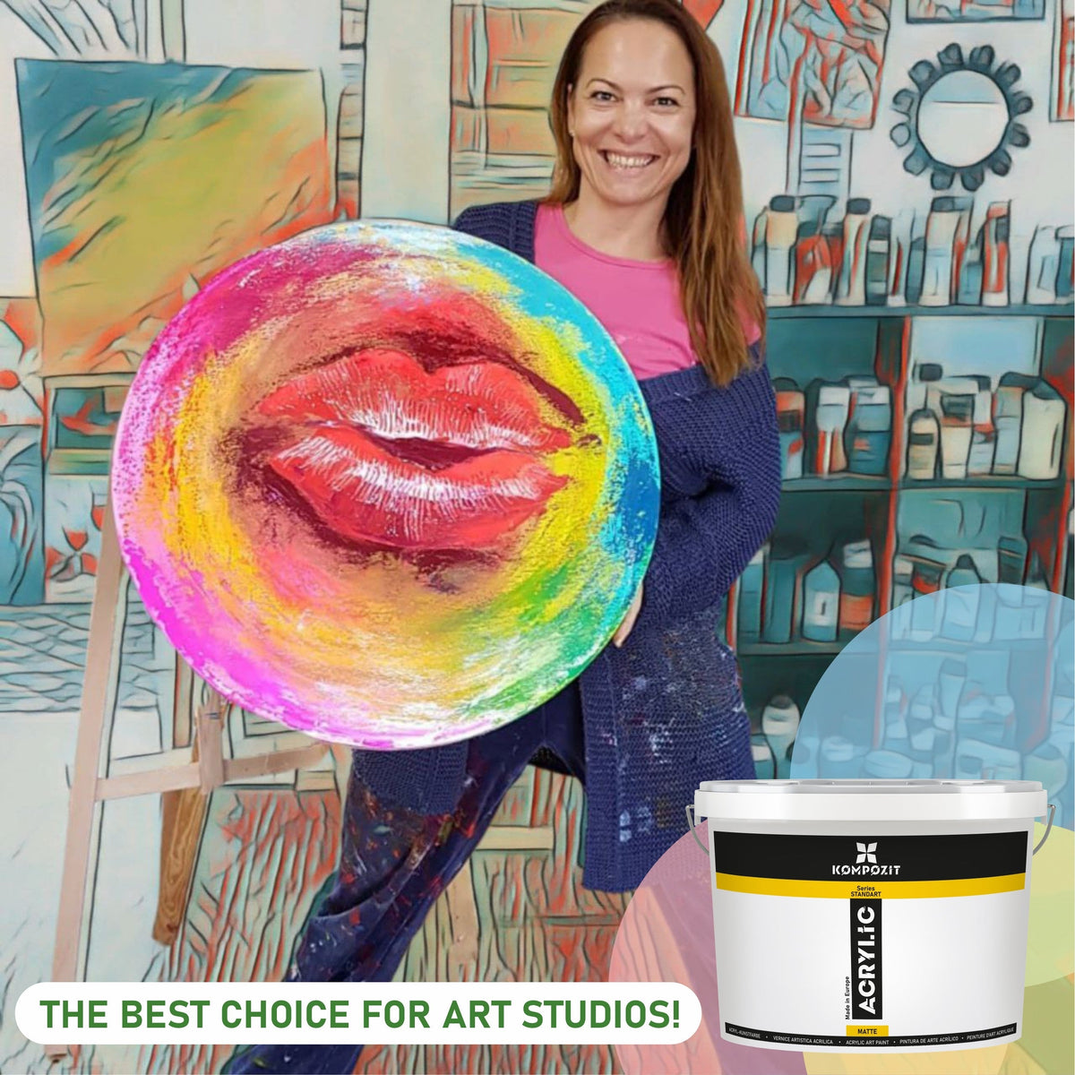 Acrylic Paint STANDART Kompozit 2500 ml