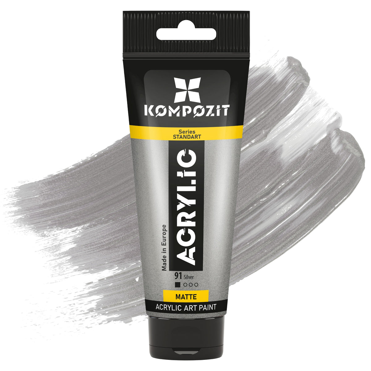 Acrylic Paint STANDART Kompozit Metallic 75 ml – 91 Silver