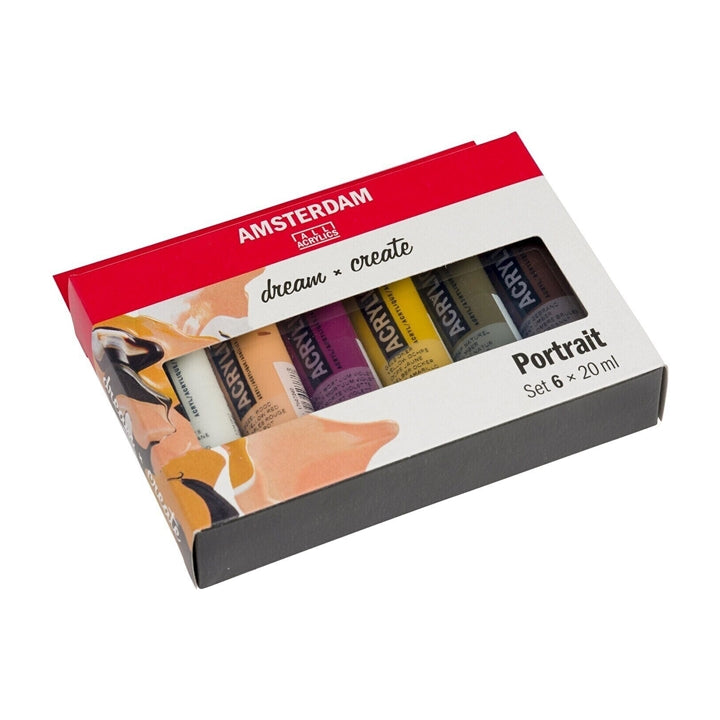 AMSTERDAM Acrylic Paint Set Dream and Create Portrait, 6 x 20 ml