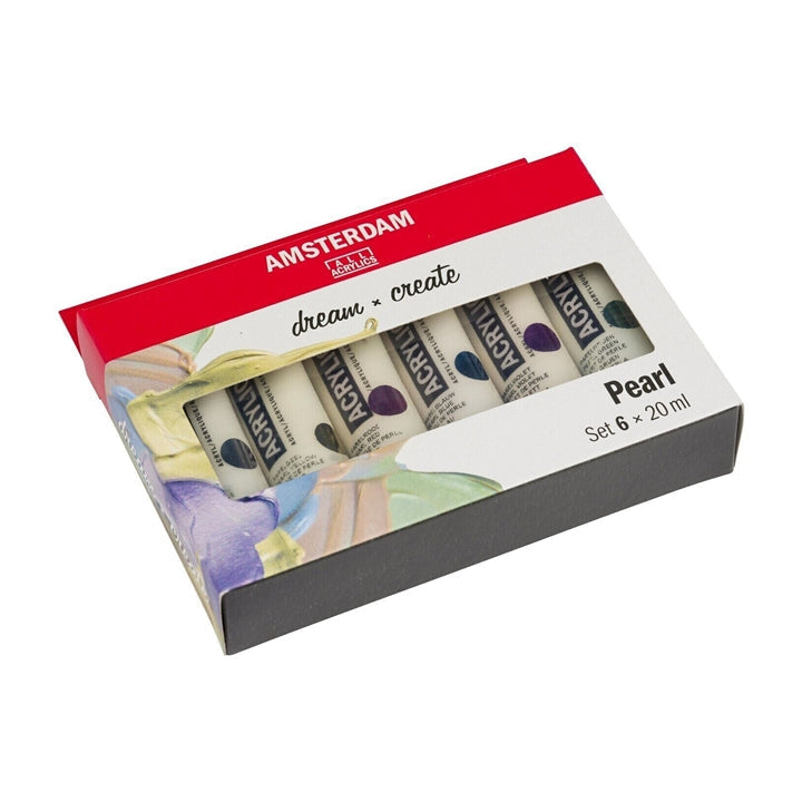 AMSTERDAM dream and create Pearl Acrylic Paint Set, 6 x 20 ml