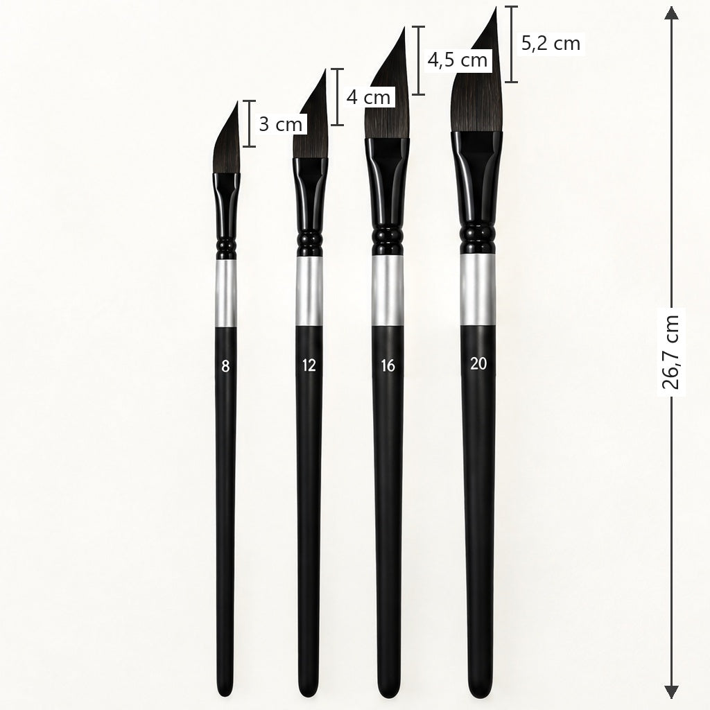 Angled Sword Liner Watercolor Brush – Size 8 – 20