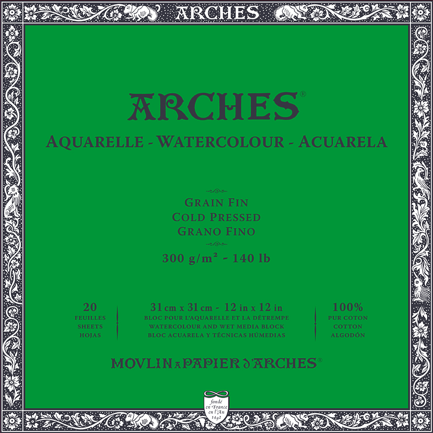 ARCHES Watercolour Block CP Natural White 300 g/m² - 20 sheets