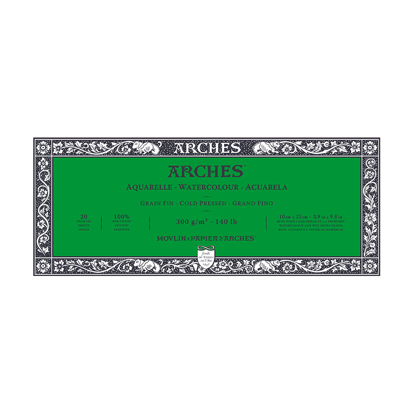ARCHES Watercolour Block CP Natural White 300 g/m² - 20 sheets