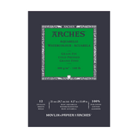 ARCHES Watercolour Pad Cold Pressed Natural White 300 gsm - 12 Sheets (Sizes A5 – A3)