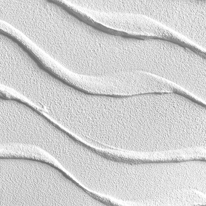 Close-up of a wavy relief texture made with ARTMiE 3D Relief Paste, with a fine-grain matte surface