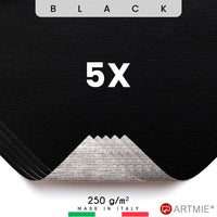 ARTMiE Black Canvas Samples, Set of 5 | various dimensions — image 1