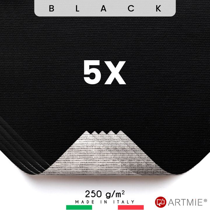 ARTMiE Black Canvas Samples, Set of 5 | various dimensions — image 2
