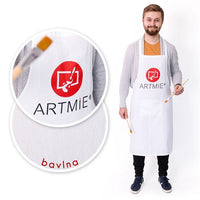 ARTMiE Cotton Apron with Logo, White