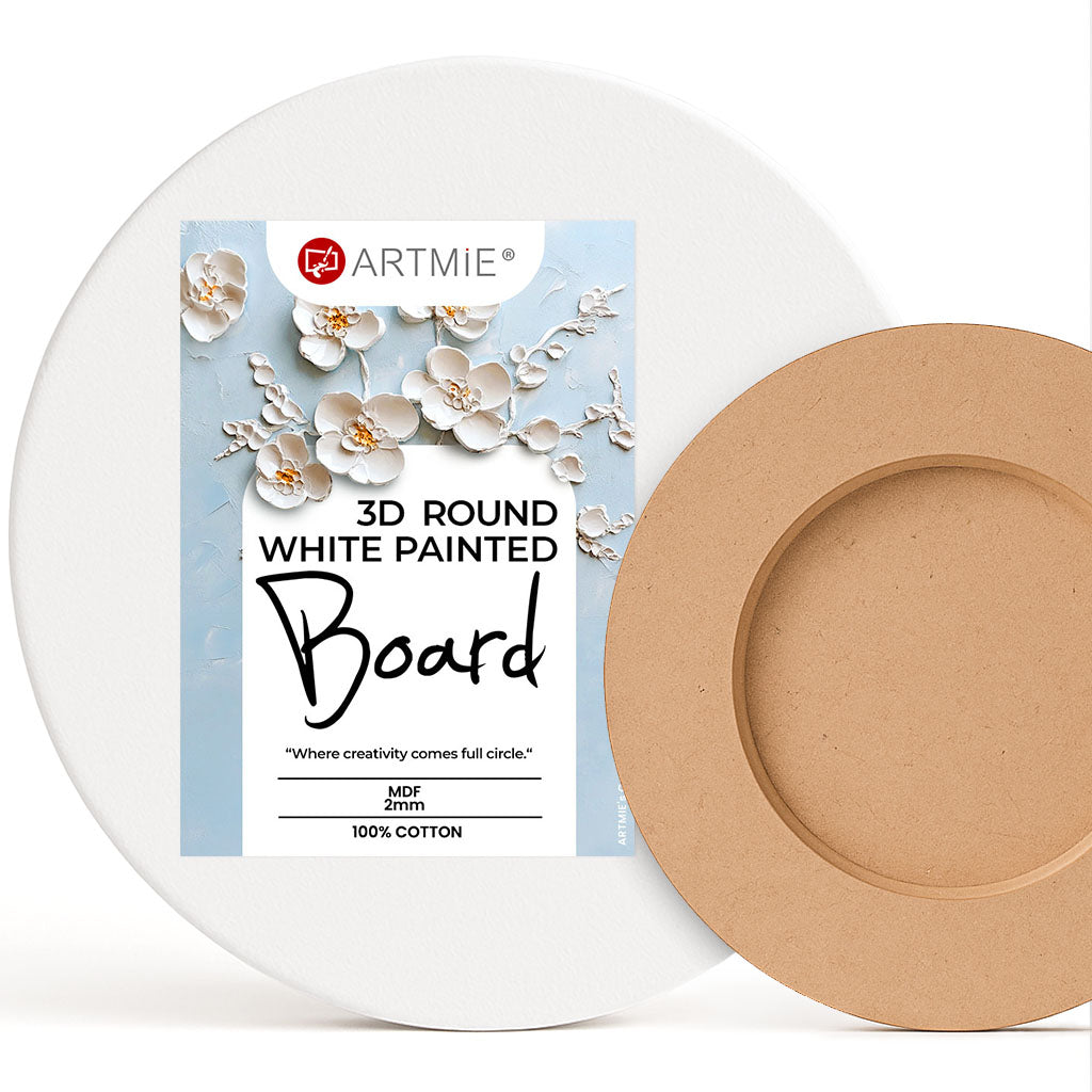 ARTMiE Double-Sided Round 3D Board With Gesso | various sizes — image 1