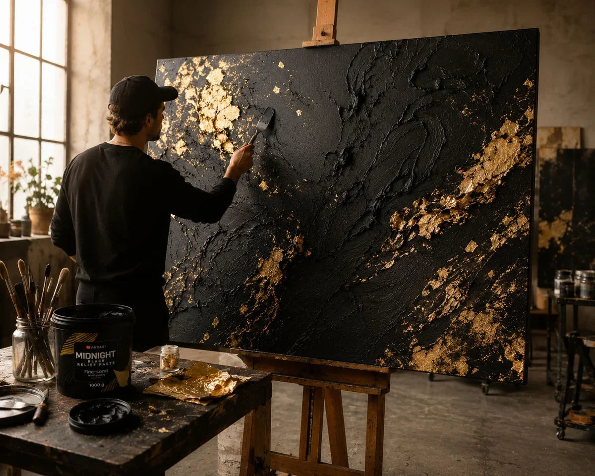 ARTMiE Midnight 3D Black Relief Paste (6)