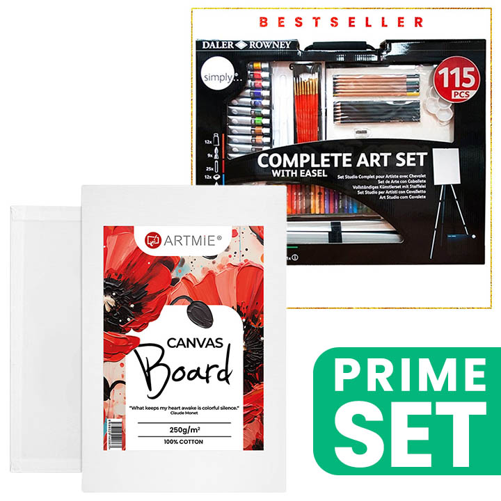 ARTMiE START Large Art Set with Canvas Board
