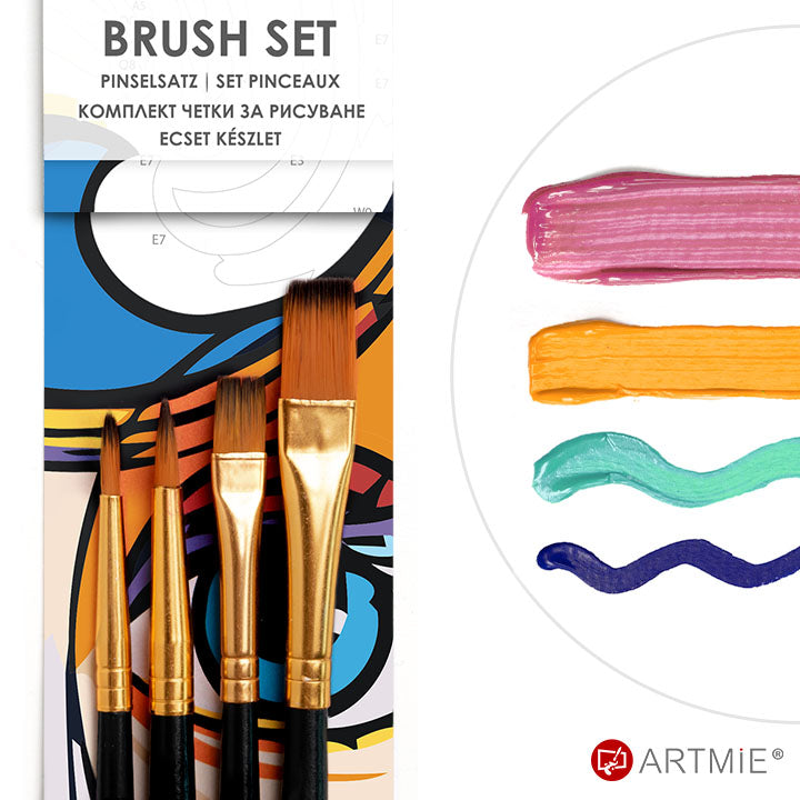 ARTMiE Set of 4 Synthetic Brushes