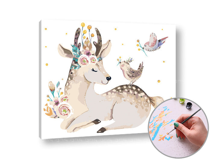 Bambi Fawn Paint by Numbers | Difficulty: Easy | ARTMiE