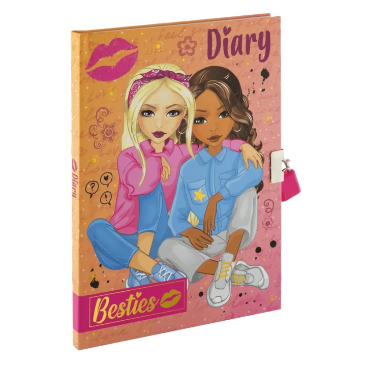BESTIES A5 Diary with Lock, 60 Sheets