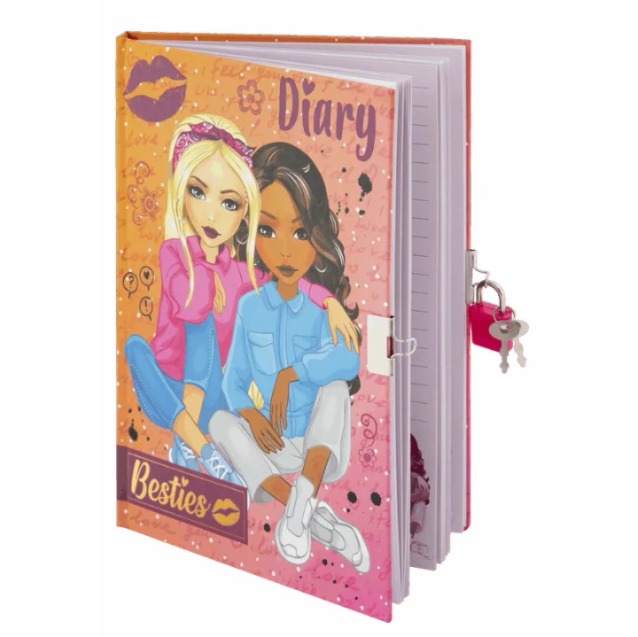 BESTIES A5 Diary with Lock, 60 Sheets