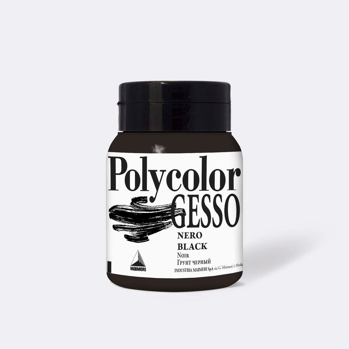 Black Acrylic Gesso Maimeri Polycolor 500 ml