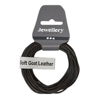 Black Leather Cord, 2 mm x 4 m