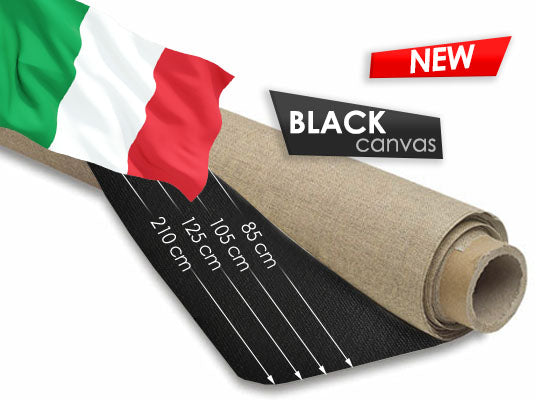Black Painting Canvas on a Roll, 25 Meters | various widths — image 2