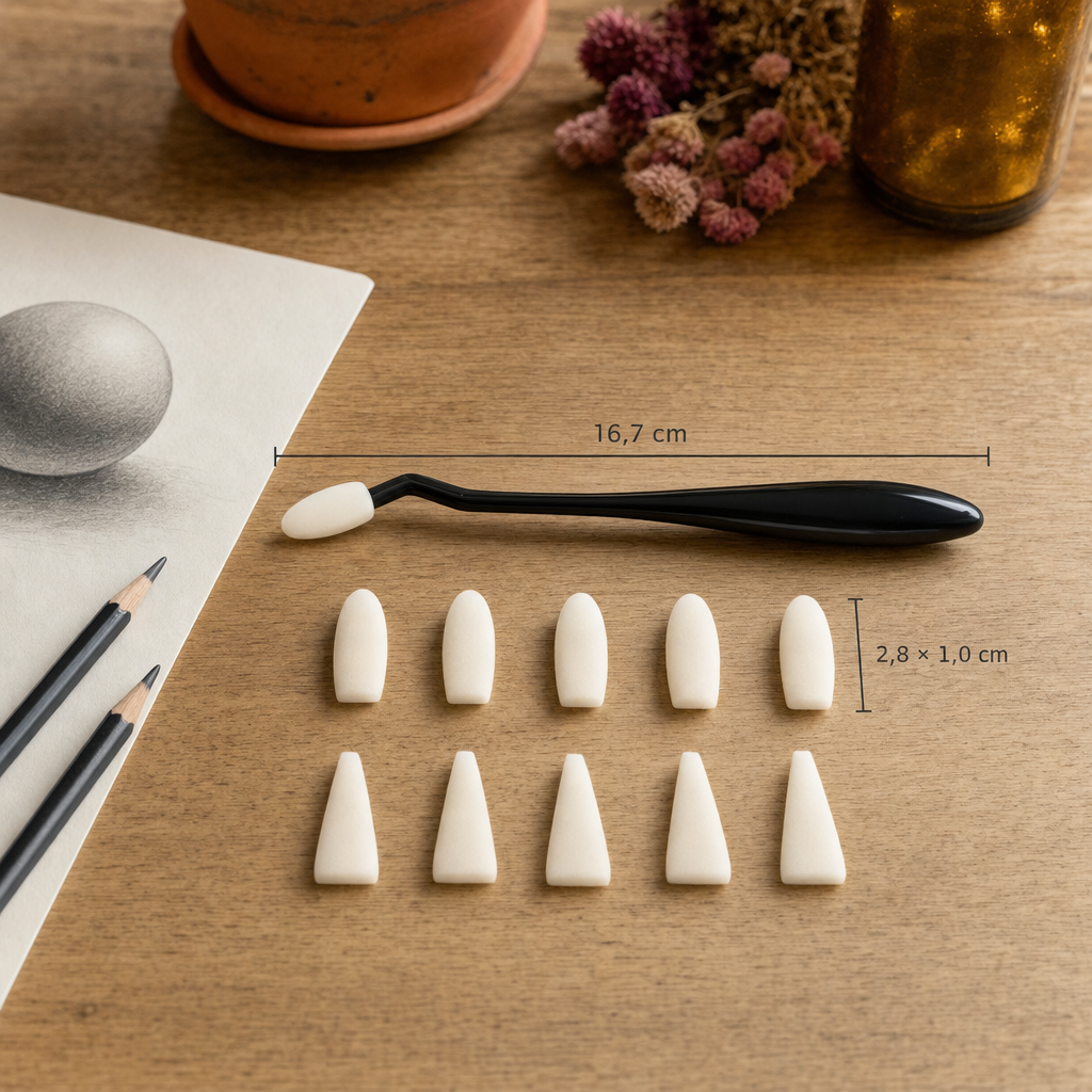 Blending Sponge Shading Applicator with 10 Replaceable Heads, 16.7 cm