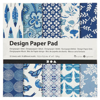 Blue Scrapbooking Paper / 15.2 x 15.2 cm - 50 Sheets