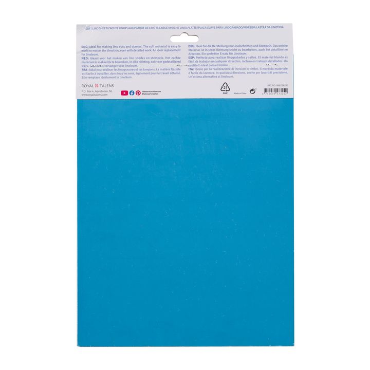 Blue Soft Linoleum, 23 x 30 cm - Image 3