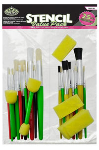 Brushes and Sponges - 25-Piece Set