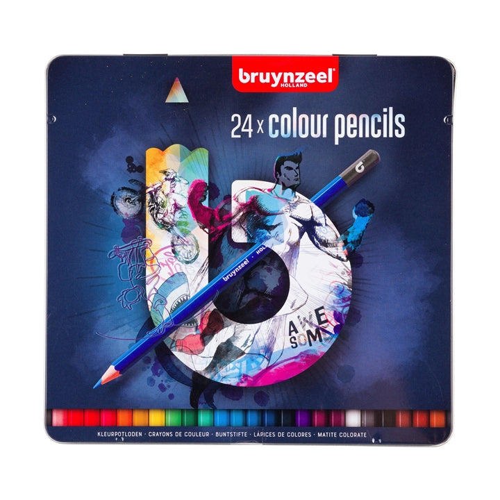 bruynzeel Colored Pencil Set in Tin Box - Blue | various sets — image 1