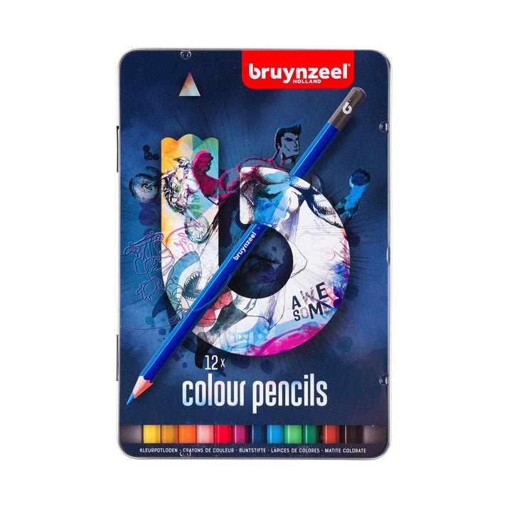 bruynzeel Colored Pencil Set in Tin Box - Blue | various sets — image 2
