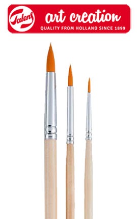 ArtCreation Brushes with Synthetic Bristles - Set of 3
