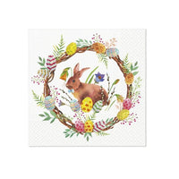 Bunny in Wreath Decoupage Napkin - 1 pc