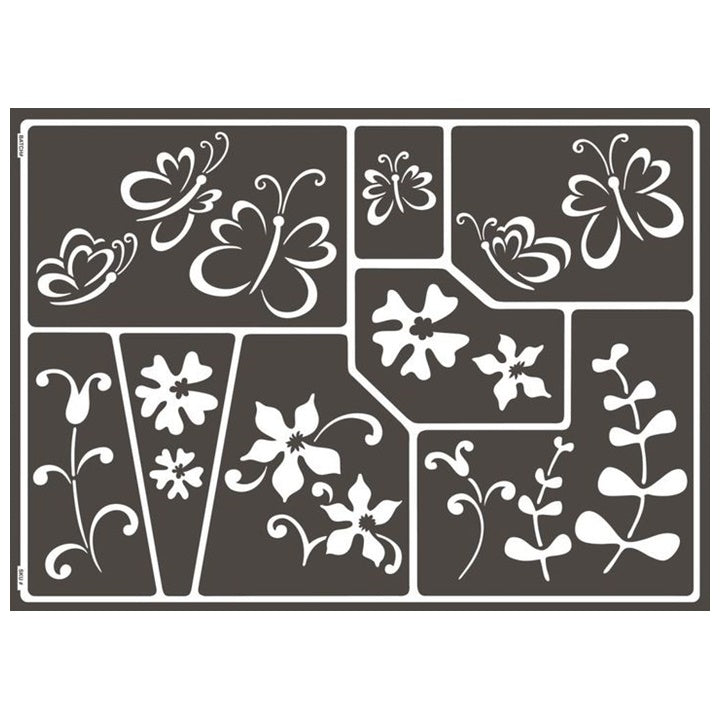 Butterfly Meadow Self-Adhesive Stencil A3