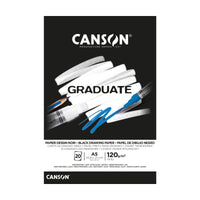 CANSON Graduate Black Sketching Pad A5 120 gsm - 20 sheets