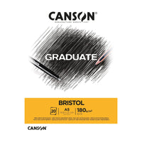 CANSON Graduate Bristol Drawing Pad A5, 180 g/m² - 20 Sheets