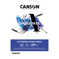Canson Graduate Lettering Mixed Media Pad A4 - 20 Sheets