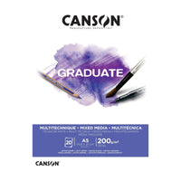 CANSON Graduate Mixed Media Pad White 200 gsm A5 - 20 sheets