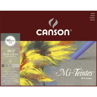 CANSON Mi-Teintes Pastel Pad Grey 160 g/m² - 32 x 41 cm, 30 Sheets